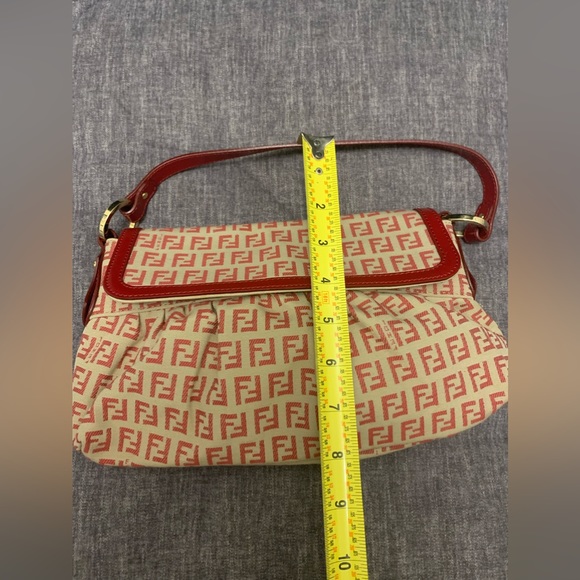 Fendi Mini Canvas Red Zucca Chef Shoulder Bag - Picture 7 of 11